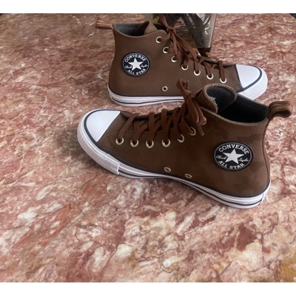 New Converse Chuck Taylor All Star Brown Camo High Top W8/M6 Tectuff Waterproof